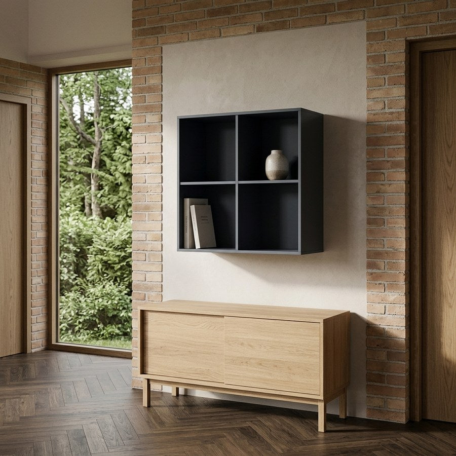 Horne Væghylde i Mørkegrå Fra House Nordic | MDF - 69x30x69 cm - Billede 1