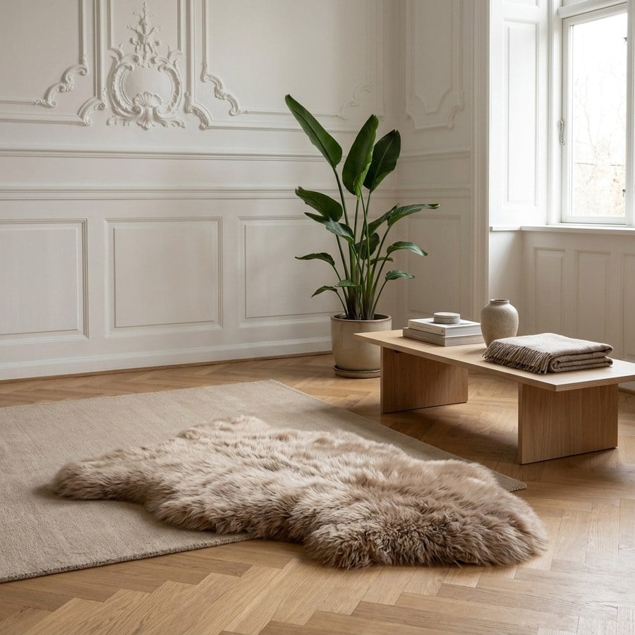 Lammeskind i Lysebrun fra House Nordic | 50x85x5cm