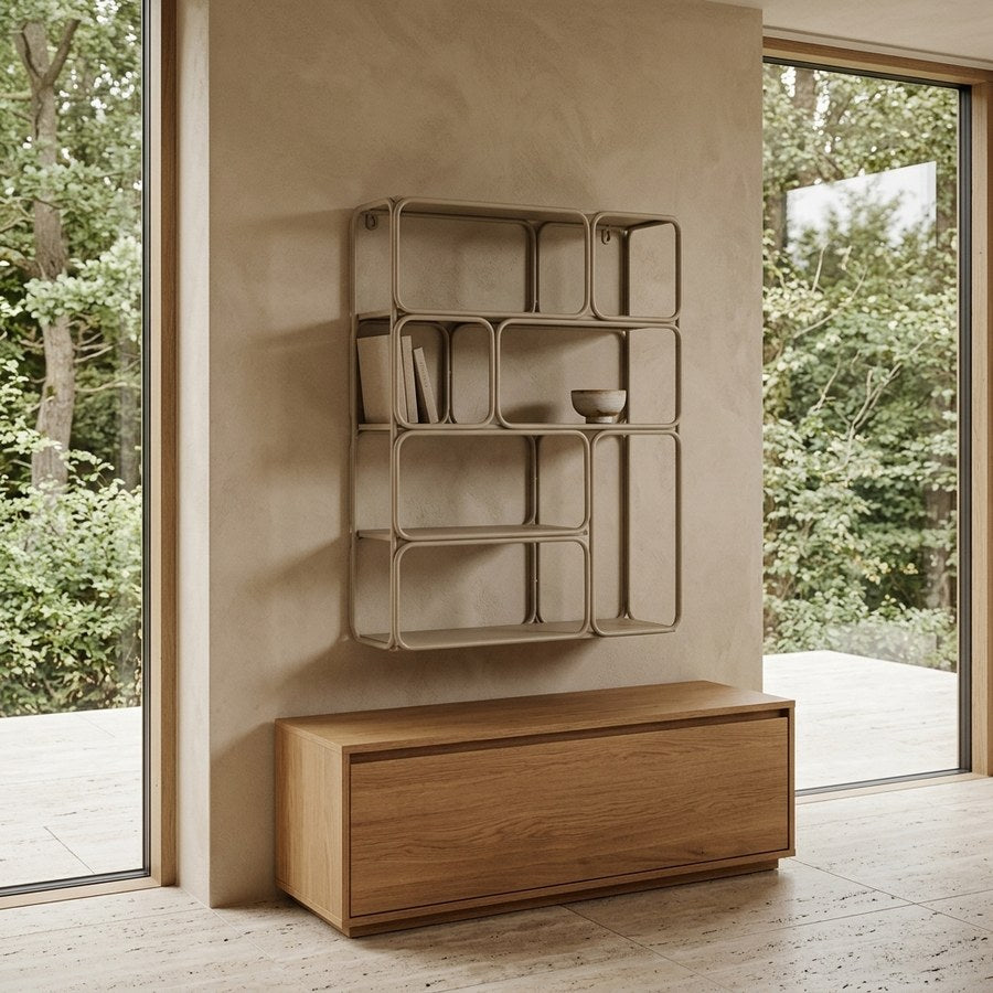 Lanciano Vægreol i Beige Metal fra House Nordic | BDH 48x18x64 cm - Billede 1