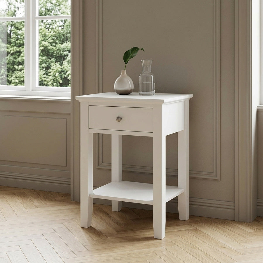 Linnea Natbord i Hvid MDF fra Actona | B45xD34xH62,8cm - Billede 1