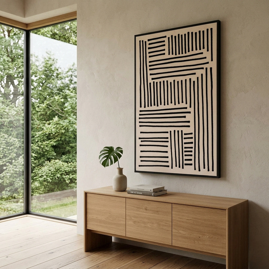Lipari Lærredsprint i Sort/beige Fra House Nordic | 60x90 cm - Billede 1