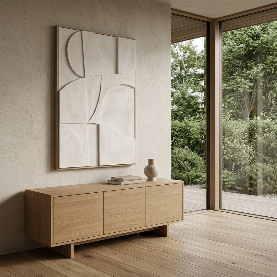 Madeline Relief Vægdekoration i Hvid Fra House Nordic | MDF Ramme - 60x90 cm - No.1 - Billede 1