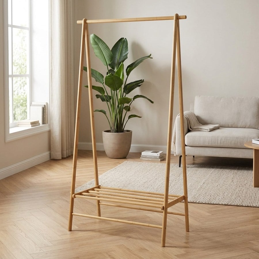 Manaus Tøjstativ i Bambus Fra House Nordic | 46x104x164 cm