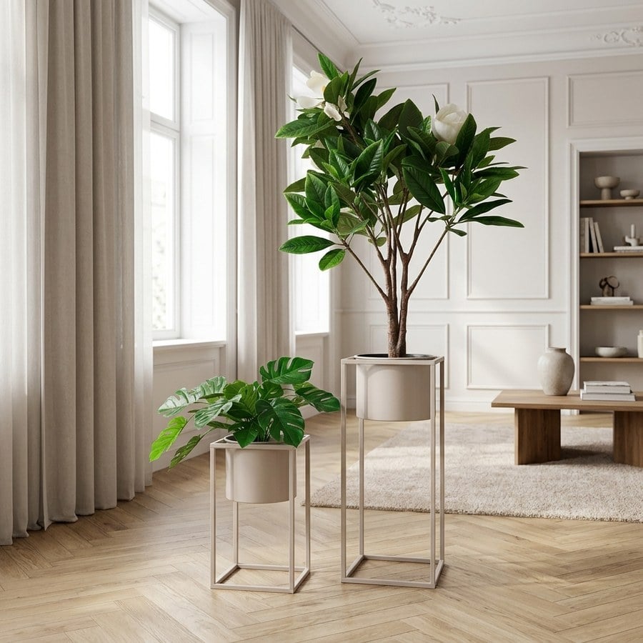 Marla Blomsterstandere sæt af 2 fra House Nordic | 17/19,5x17/19,5x31/50,5 cm