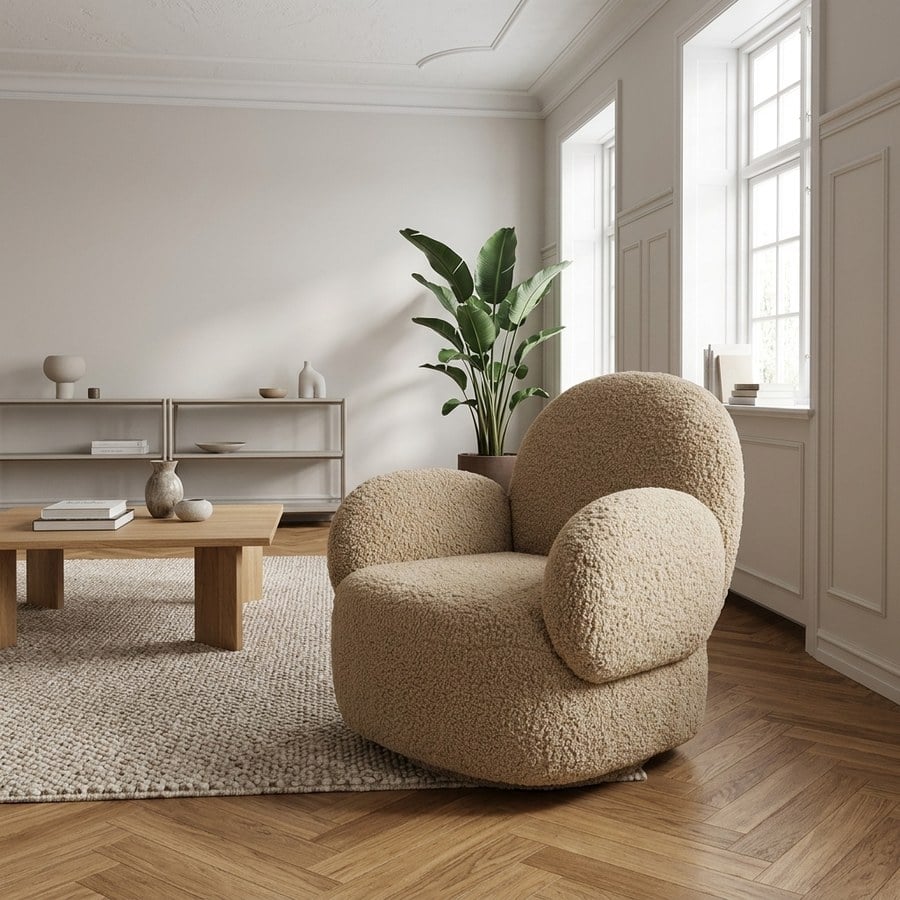 Messina Loungestol i Lysebrun fra House Nordic | 85x87x81cm