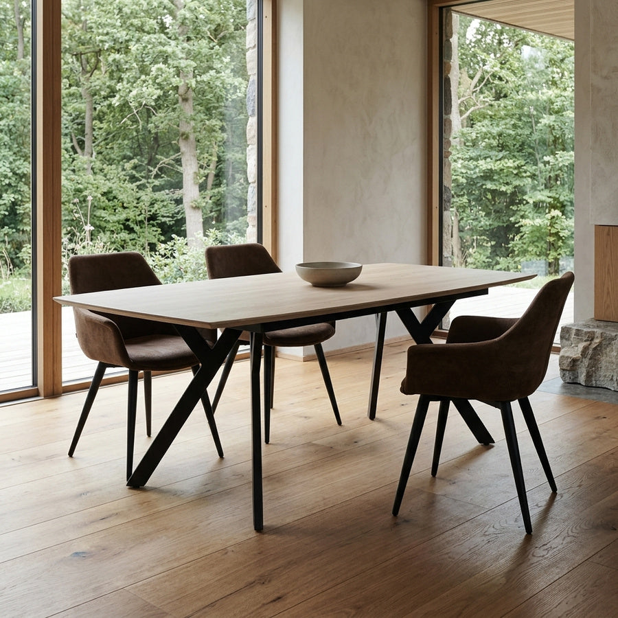 Miami Snedker Spisebord med Udtræk i Massiv Egetræ & Natur Olie fra House Of Sander | Ø128-150cm. H3cm. - Billede 1 – fra Unique Beds, Home & Living