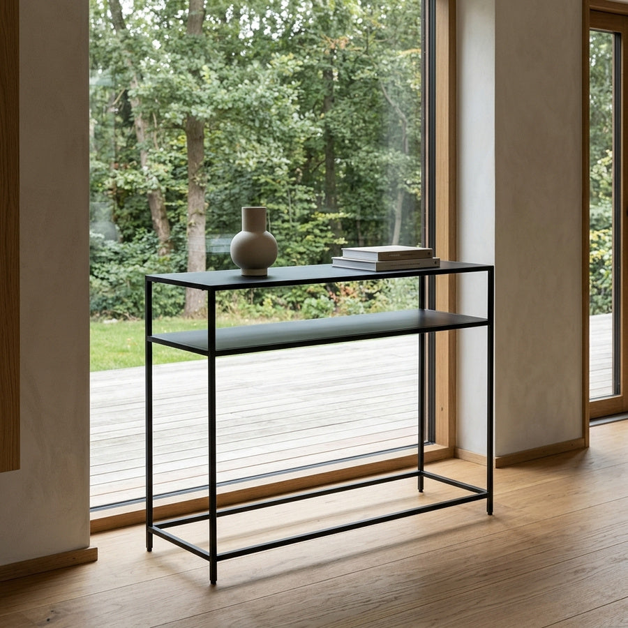 Newcastle Konsolbord i Sort Stål fra Actona | B100xD35xH79cm - Billede 1