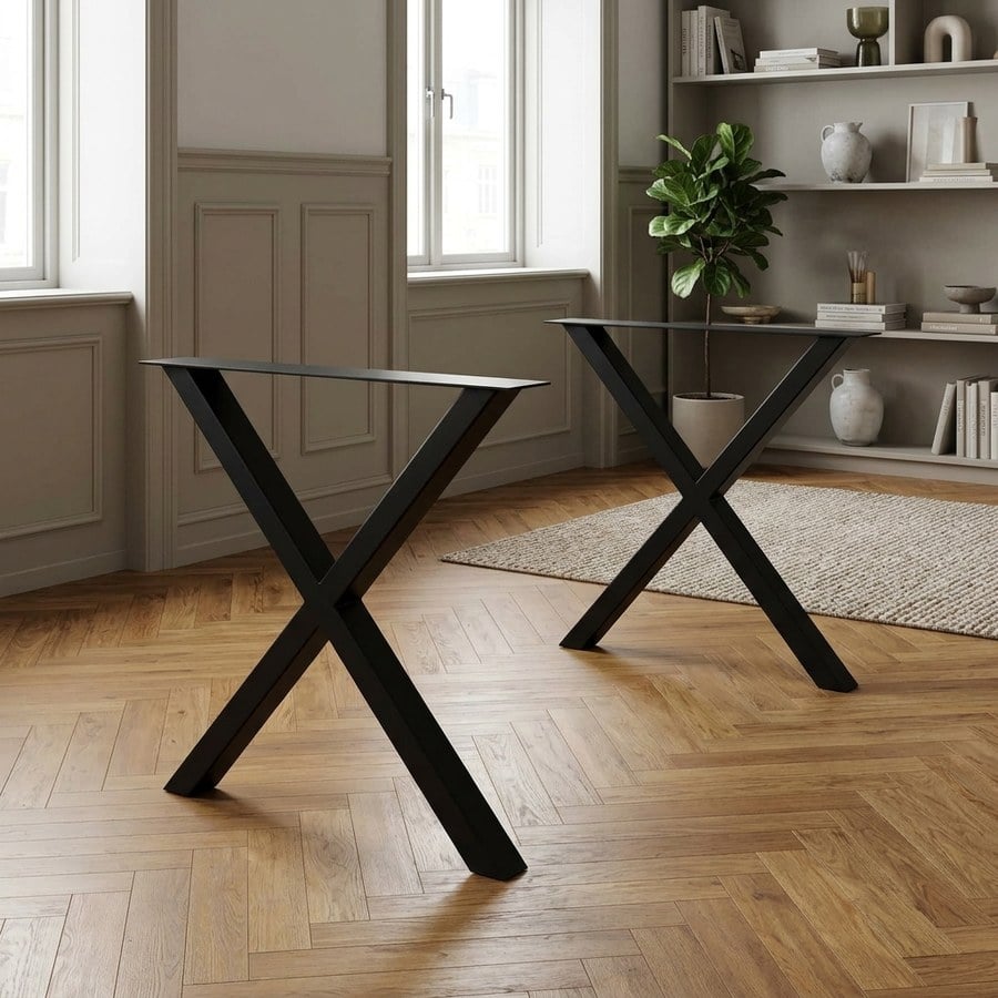 Nimes Bordben i Sort Metal fra House Nordic | 8x86x72 cm