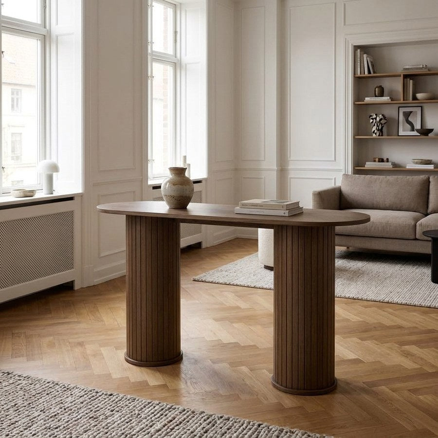 Nola Konsolbord i Røget Egetræ fra Unique Furniture | B130xH75xD40cm – fra Unique Beds, Home & Living