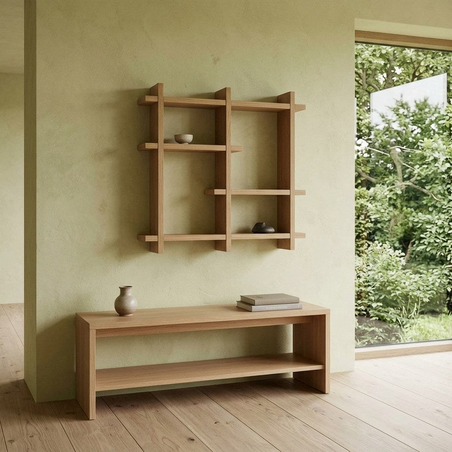 Olsberg Væghylde i Egefiner Natur fra House Nordic | B40xD12xH40cm - Billede 1