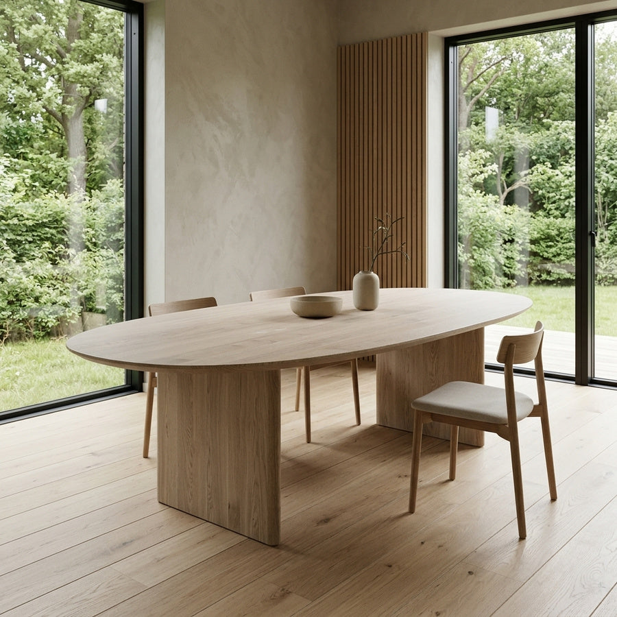 Orlando Snedker Spisebord i Massiv Egetræ & Hvid Olie fra House Of Sander | B103cm. L240cm. H3cm. - Billede 1 – fra Unique Beds, Home & Living