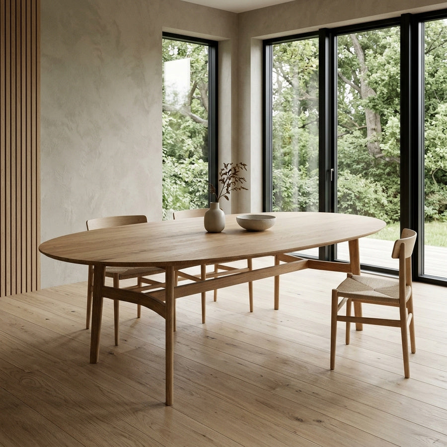 Orlando Snedker Spisebord i Massiv Egetræ & Natur Olie fra House Of Sander | B103cm. L240cm. H3cm. - Billede 1 – fra Unique Beds, Home & Living