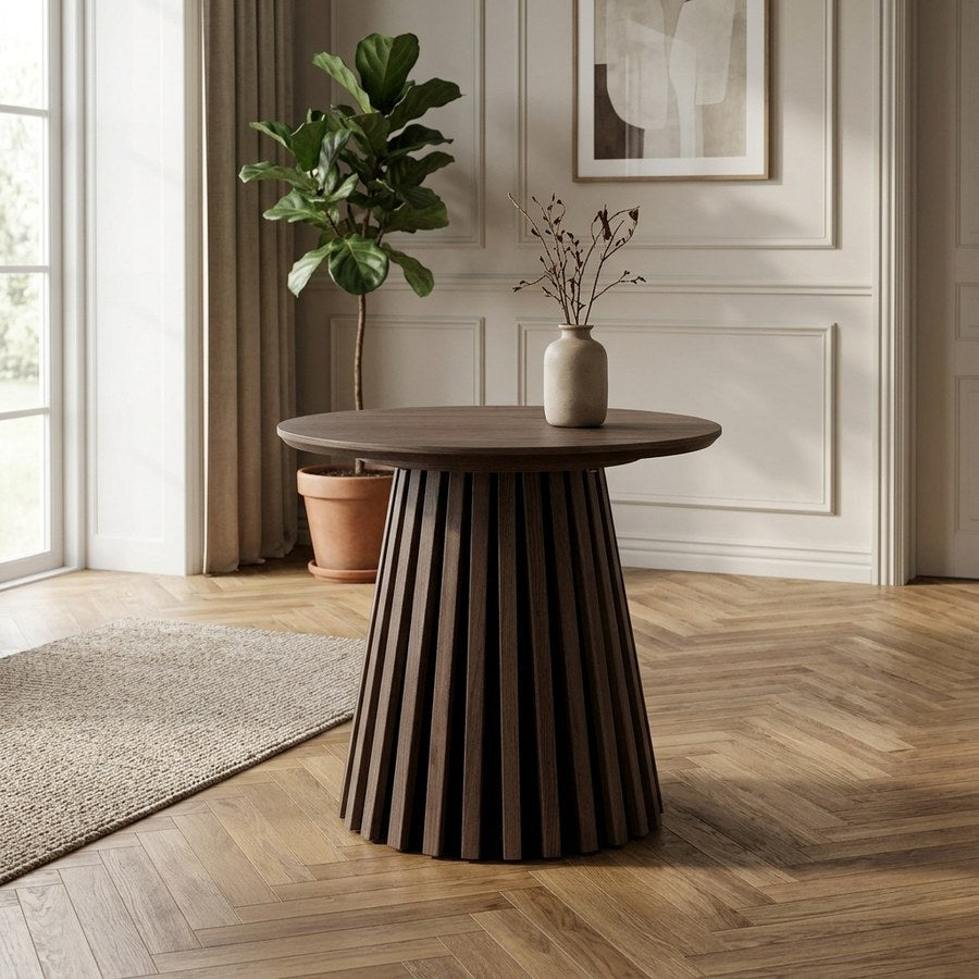 Osaka Hjørnebord i Smoked Egefiner og MDF fra House Nordic | Ø50xH45 cm