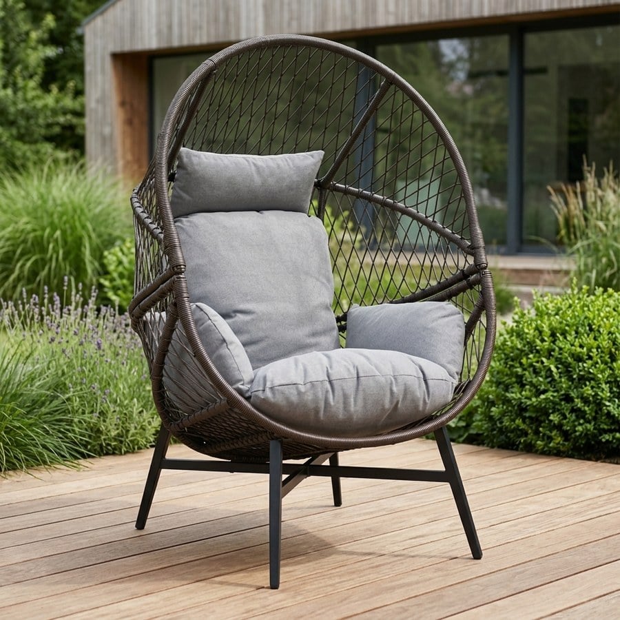 Rosario Loungestol i Polyrattan Fra House Nordic | Inklusiv hynder - 74x73x103 cm