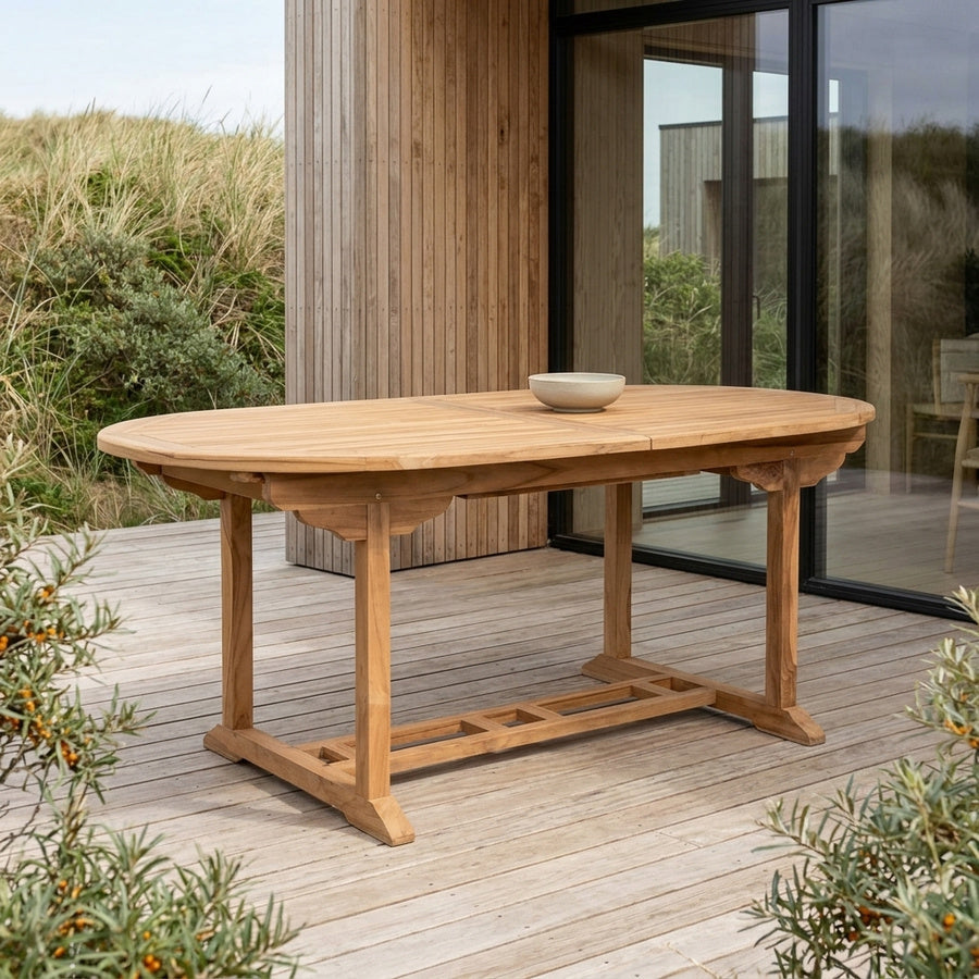 Salamanca Udtræks Havebord i Massiv Teaktræ fra House Nordic | 90x180/240x75cm - Billede 1