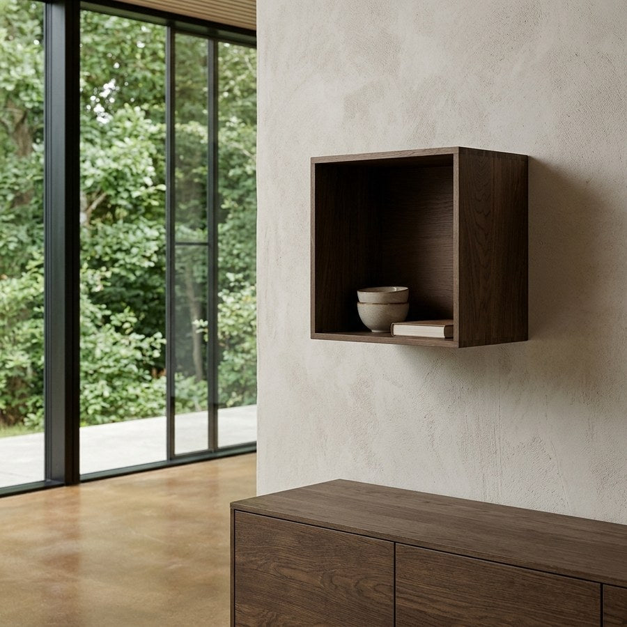 Townsville Væghylde i Mørkebrun Egetræ fra House Nordic | B30xD18xH30 cm - Billede 1