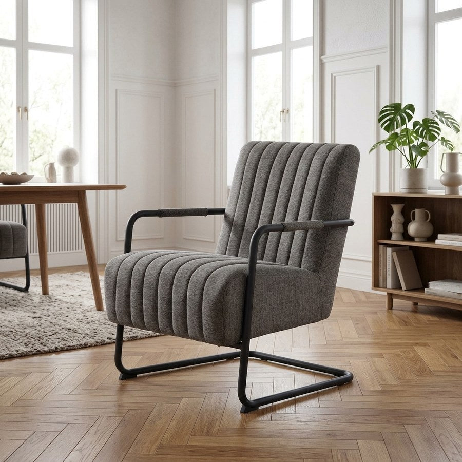 Trout Spisebordsstol i Polyester og Stål fra Unique Furniture | B65xH84,5xD77cm