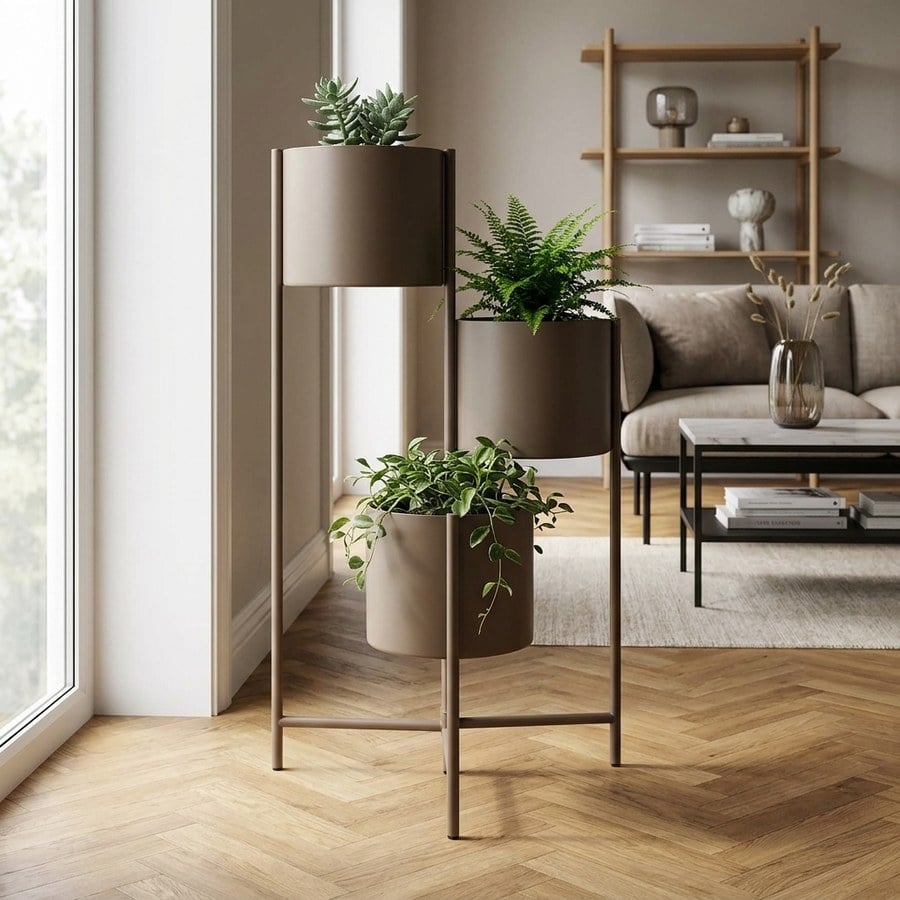 Urtepotte i Stål Brun fra House Nordic