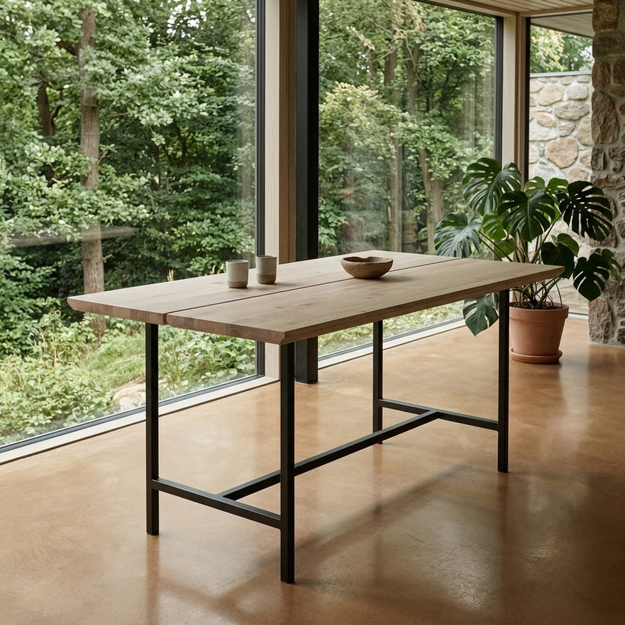 Vidar Snedker Barbord i Massiv Egetræ & Hvid Olie fra House Of Sander | B: 72cm. L: 130cm. H: 3cm. - Billede 1 – fra Unique Beds, Home & Living