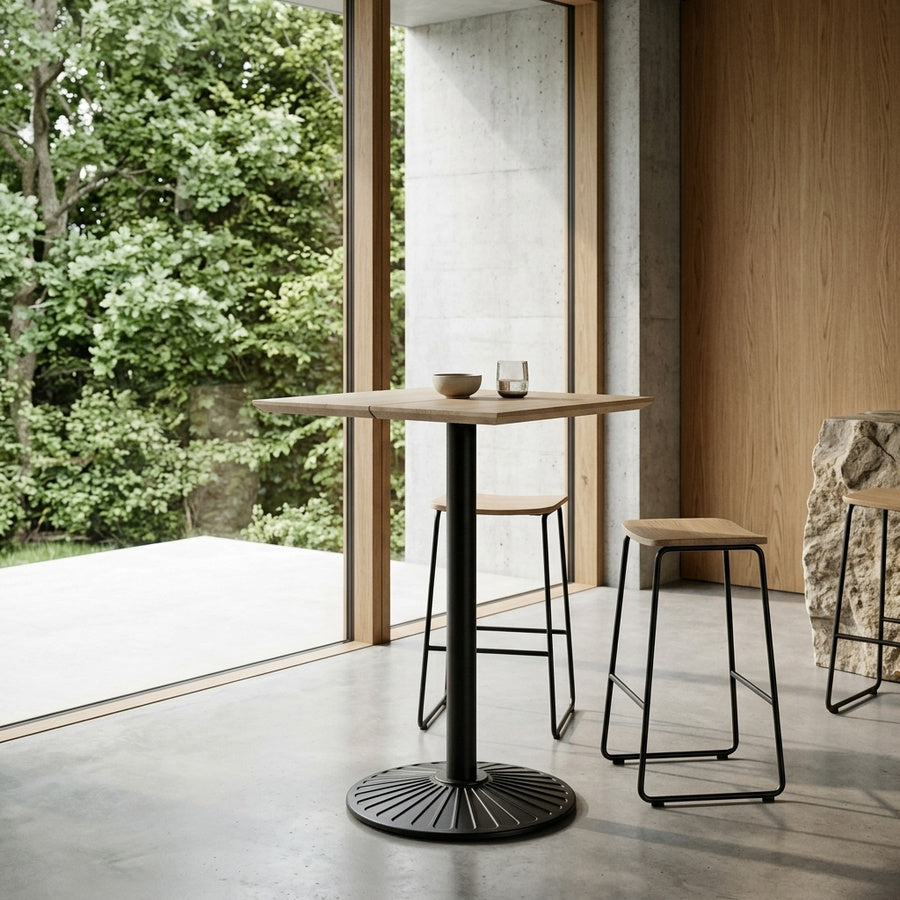 Vidar Snedker Barbord i Massiv Egetræ & Hvid Olie fra House Of Sander | B: 80cm. L: 80cm. H: 3cm. - Billede 1 – fra Unique Beds, Home & Living