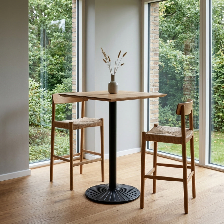 Vidar Snedker Barbord i Massiv Egetræ & Natur Olie fra House Of Sander | B: 80cm. L: 80cm. H: 3cm. - Billede 1 – fra Unique Beds, Home & Living