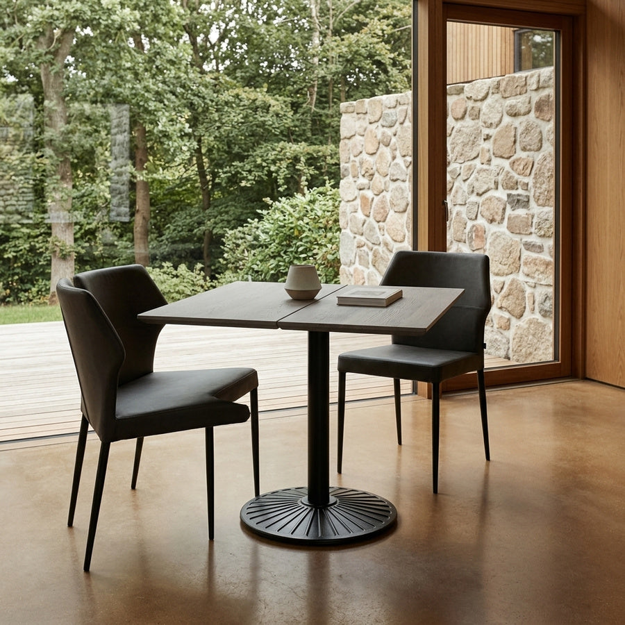 Vidar Snedker Cafébord i Massiv Egetræ & Grå Olie fra House Of Sander | B: 80cm. L: 80cm. H: 3cm. - Billede 1 – fra Unique Beds, Home & Living