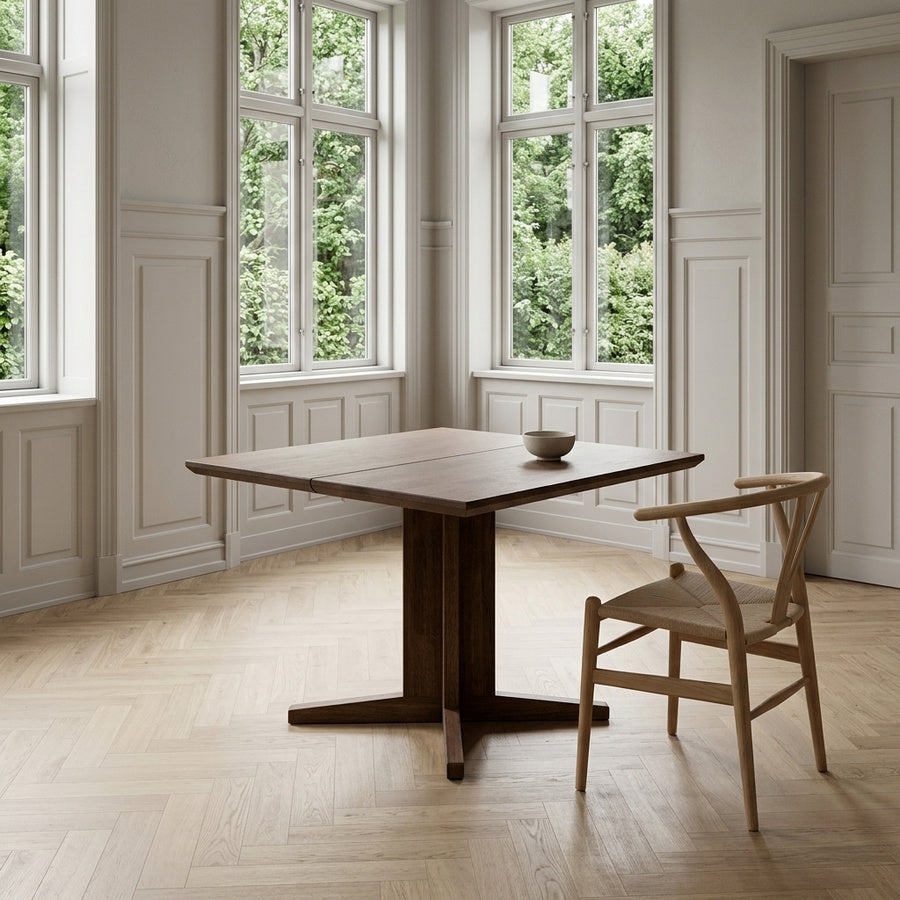 Vidar Snedker Cafébord i Massiv Egetræ & Mocca Olie fra House Of Sander | B: 80cm. L: 80cm. H: 3cm. - Billede 1 – fra Unique Beds, Home & Living