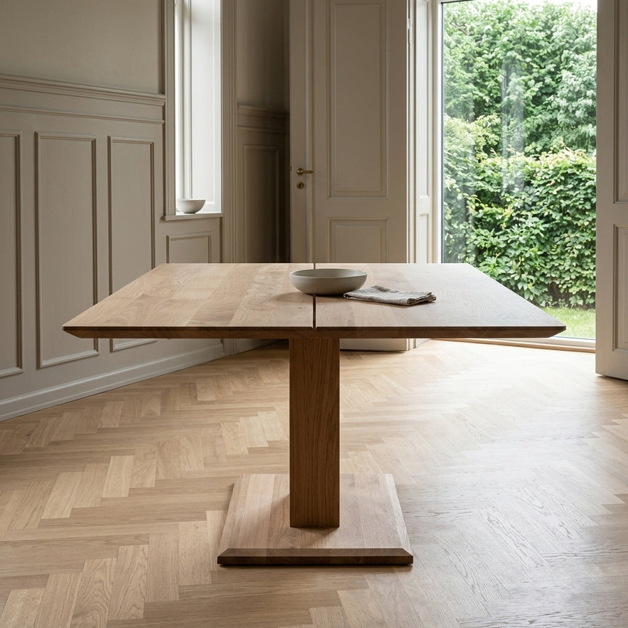 Vidar Snedker Cafébord i Massiv Egetræ & Natur Olie fra House Of Sander | B: 80cm. L: 80cm. H: 3cm. - Billede 1 – fra Unique Beds, Home & Living