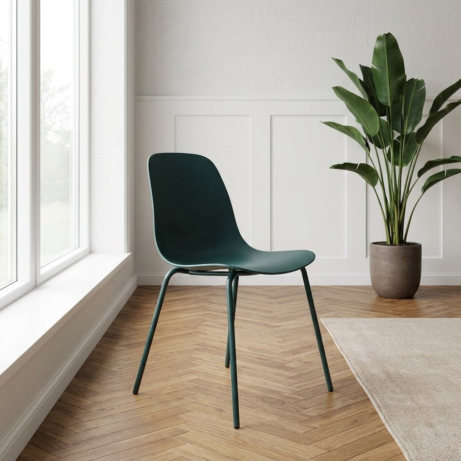 Whitby Spisebordsstol i Petrol Stål fra Unique Furniture | B50xH84xD50cm