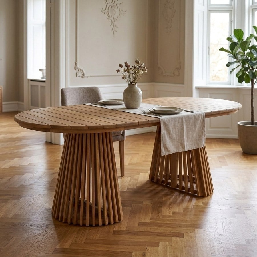 Berja Spisebord i Natur Teaktræ fra House Nordic | L200xB100xH75 cm