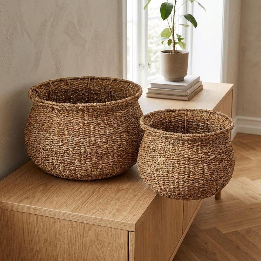 Eden Kurve i Natur Søgræs fra House Nordic | 2 Kurve