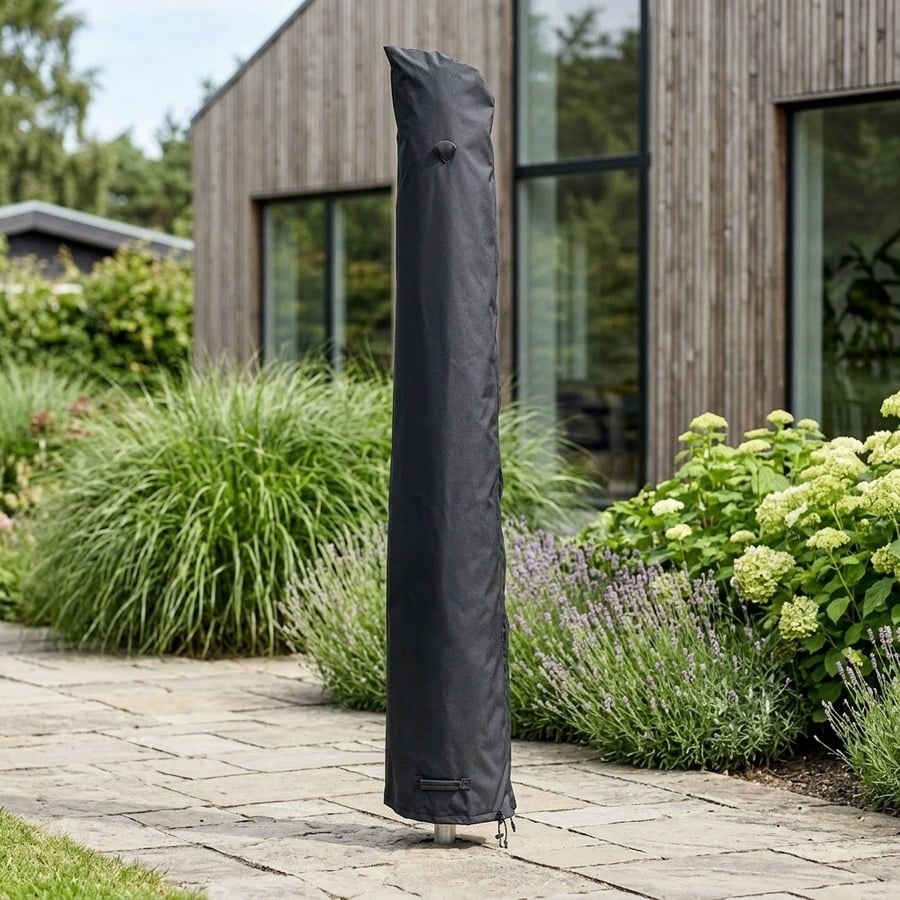 Luksus Overtræk til Markedsparasol i Sort Polyester fra House Nordic | Ø35/55xH225 cm