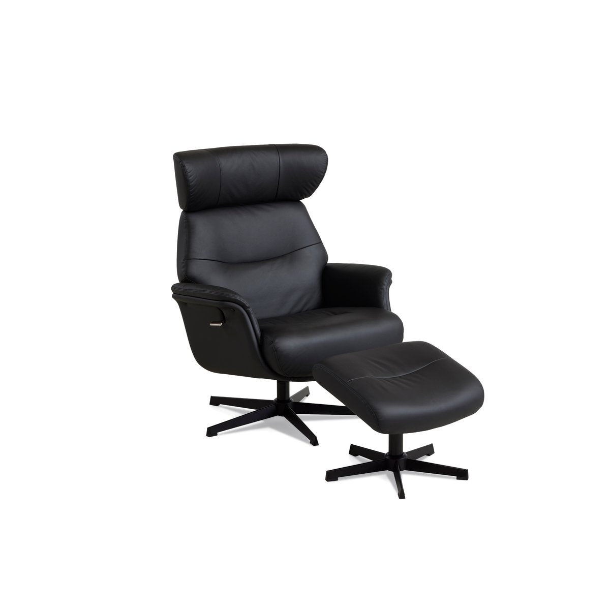 leather/PVC, black/black metal – Aiden lænestol – fra Unique Beds, Home & Living