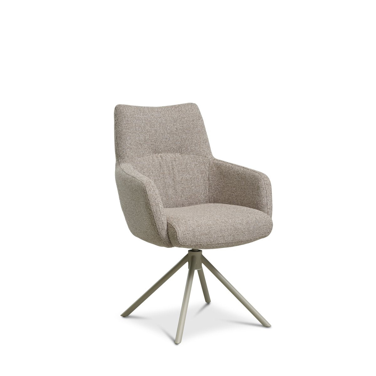 Verona fabric, beige/beige swivel base – Aimee spisebordsstol – fra Unique Beds, Home & Living