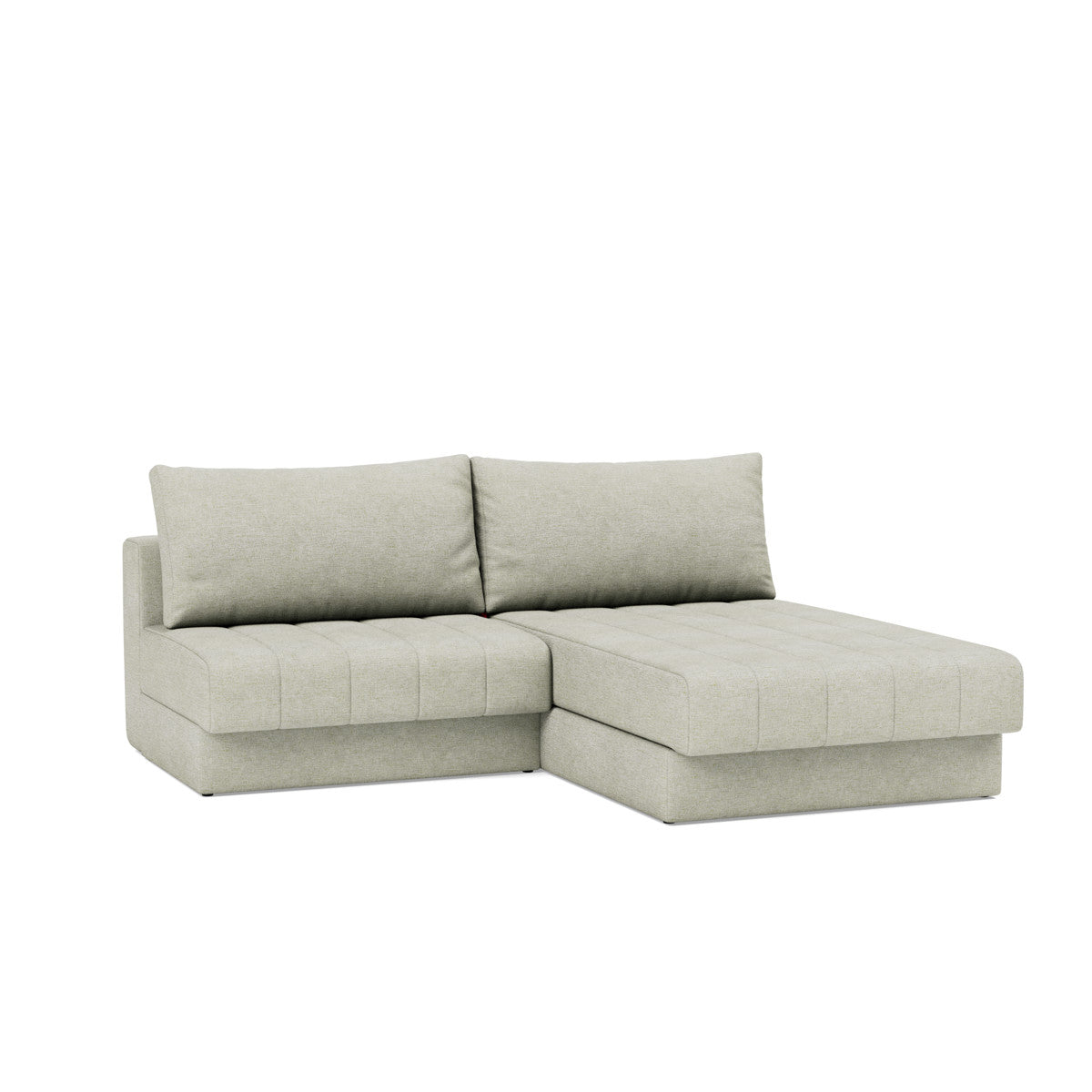 280 Avella Sand – Uden armlæn – Akello Sovesofa med Chaiselong – som sofa fra Unique Beds, Home & Living