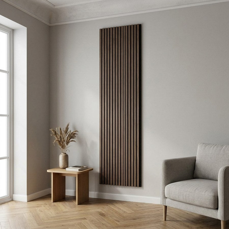 Akustikpanel i Valnøddetræ MDF fra House Nordic | B60xD2,2xH240 cm