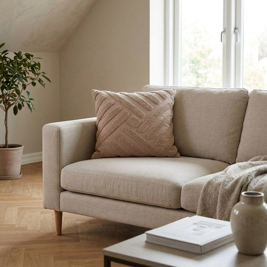 Albany Pude i Mørk Sand Bomuld fra House Nordic | B45xH45 cm