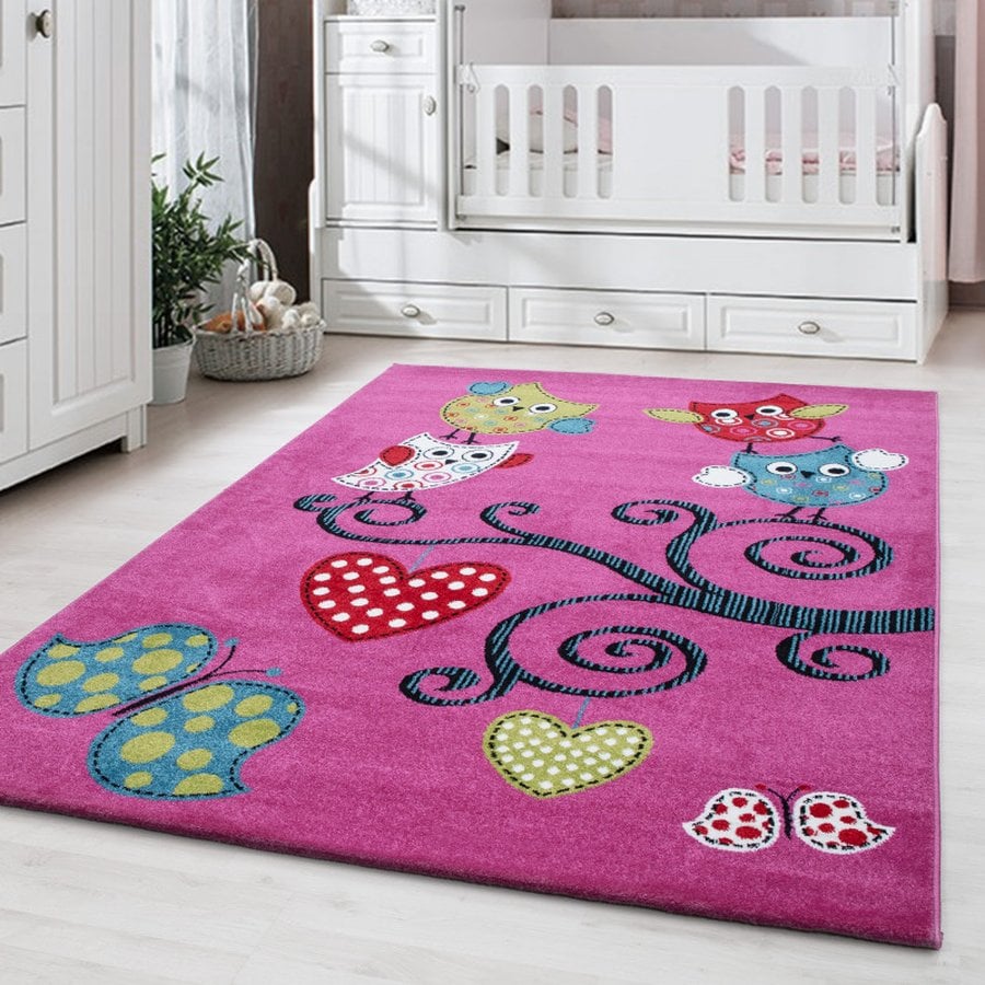 Alexander Gulvtæppe i Lilla med Kant fra Rugs by Uniquebeds, Home &amp; Living | Flere Størrelser i Firkantet &amp; Rund