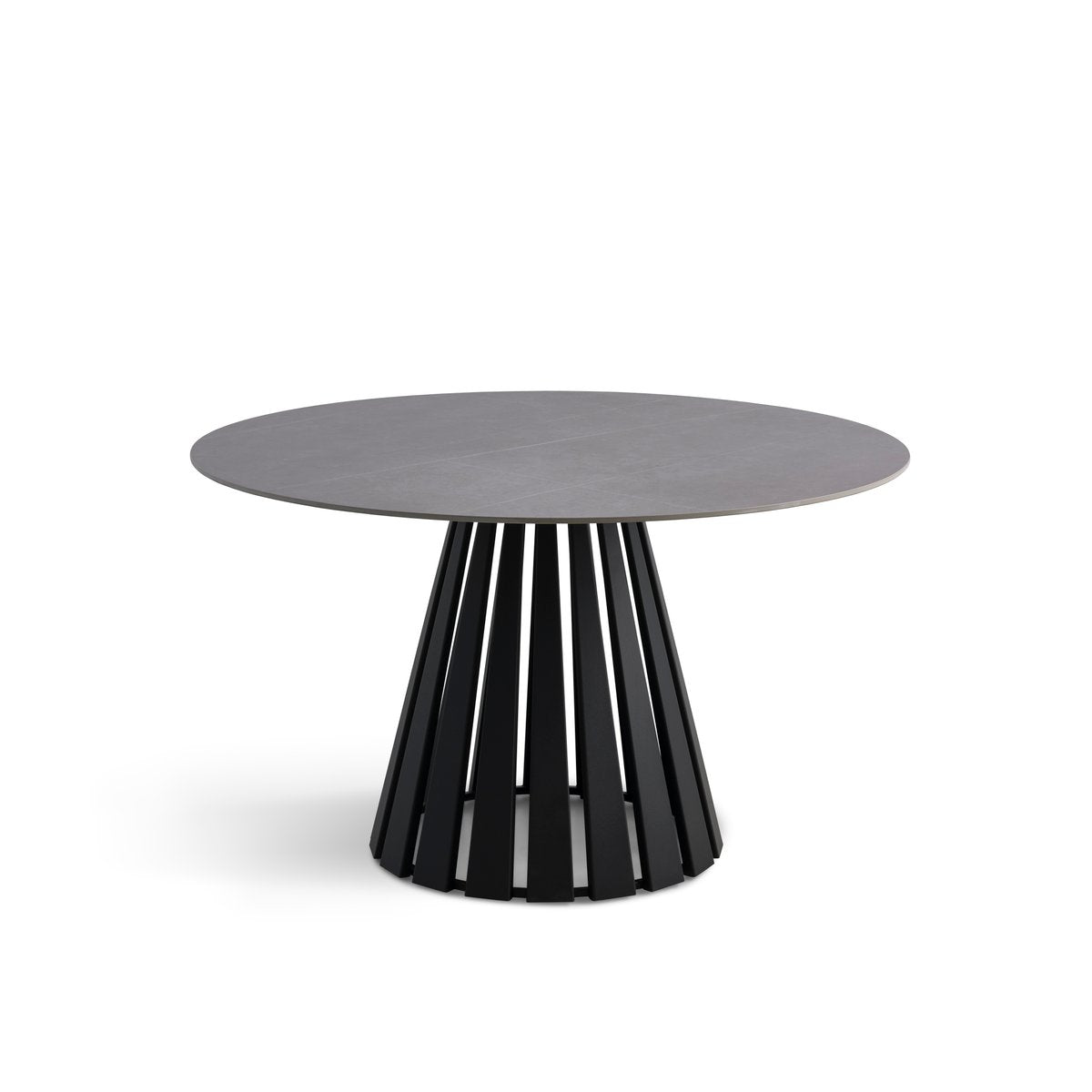 grey ceramic/cone base, black metal – Arctic rundt spisebord – fra Unique Beds, Home & Living