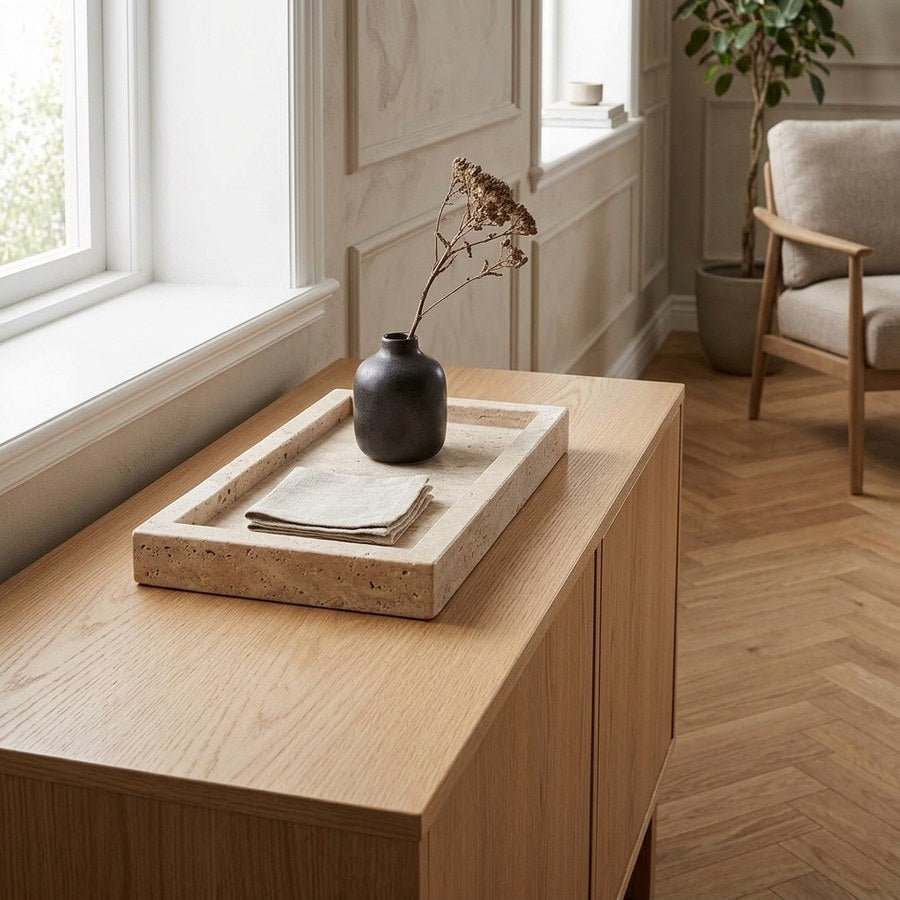 Bakke i Natur Travertin fra House Nordic | L30,5xB15xH3 cm