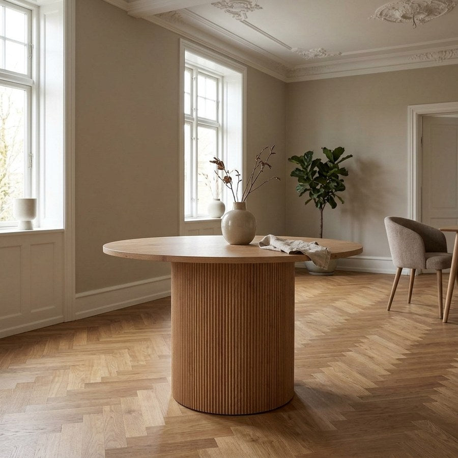 Boavista Spisebord i Natur MDF fra House Nordic | Ø120xH75 cm