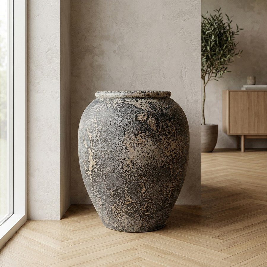 Capelo Dekorationskrukke i Grå Terracotta fra House Nordic | Ø44xH49 cm