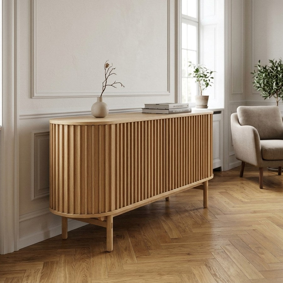 Carno Skænk i Natur Egetræ fra Unique Furniture | B160xD45xH73 cm