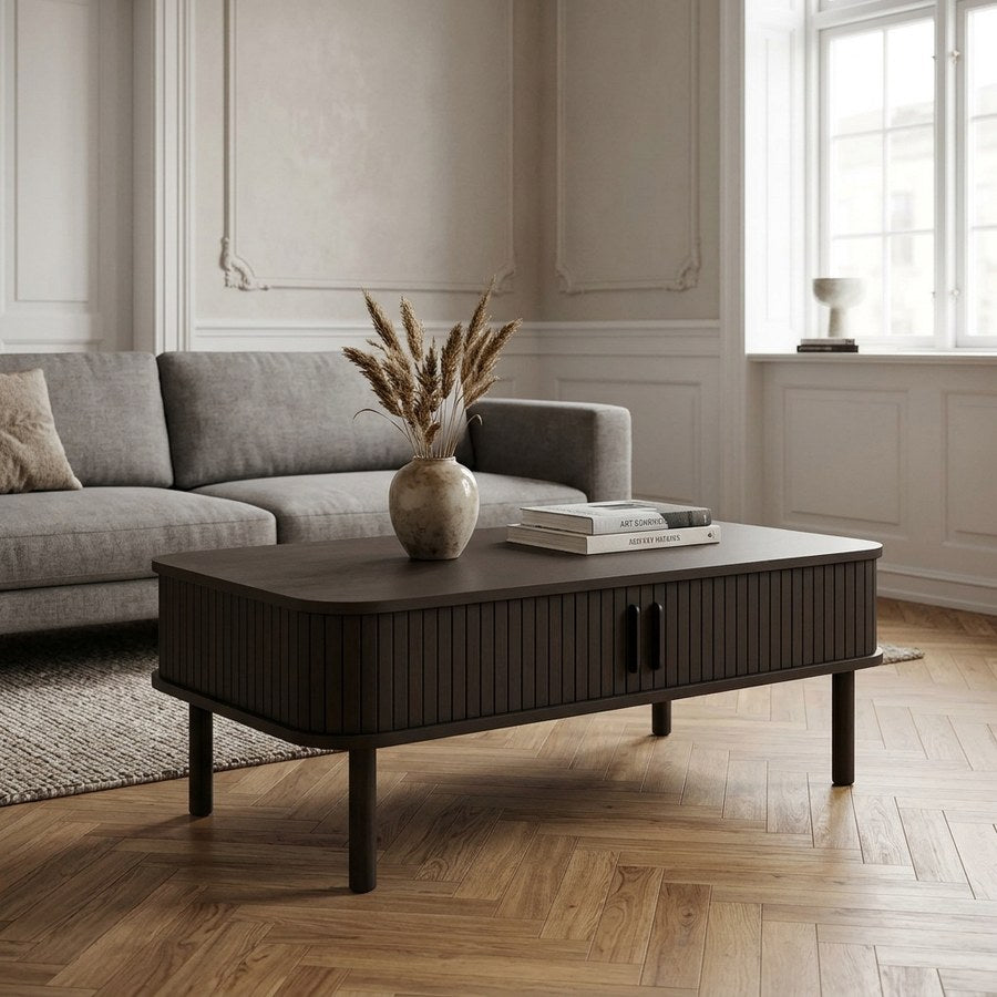Cavo Sofabord i Mørk Espresso Egetræ fra Unique Furniture | B120xD60xH45 cm