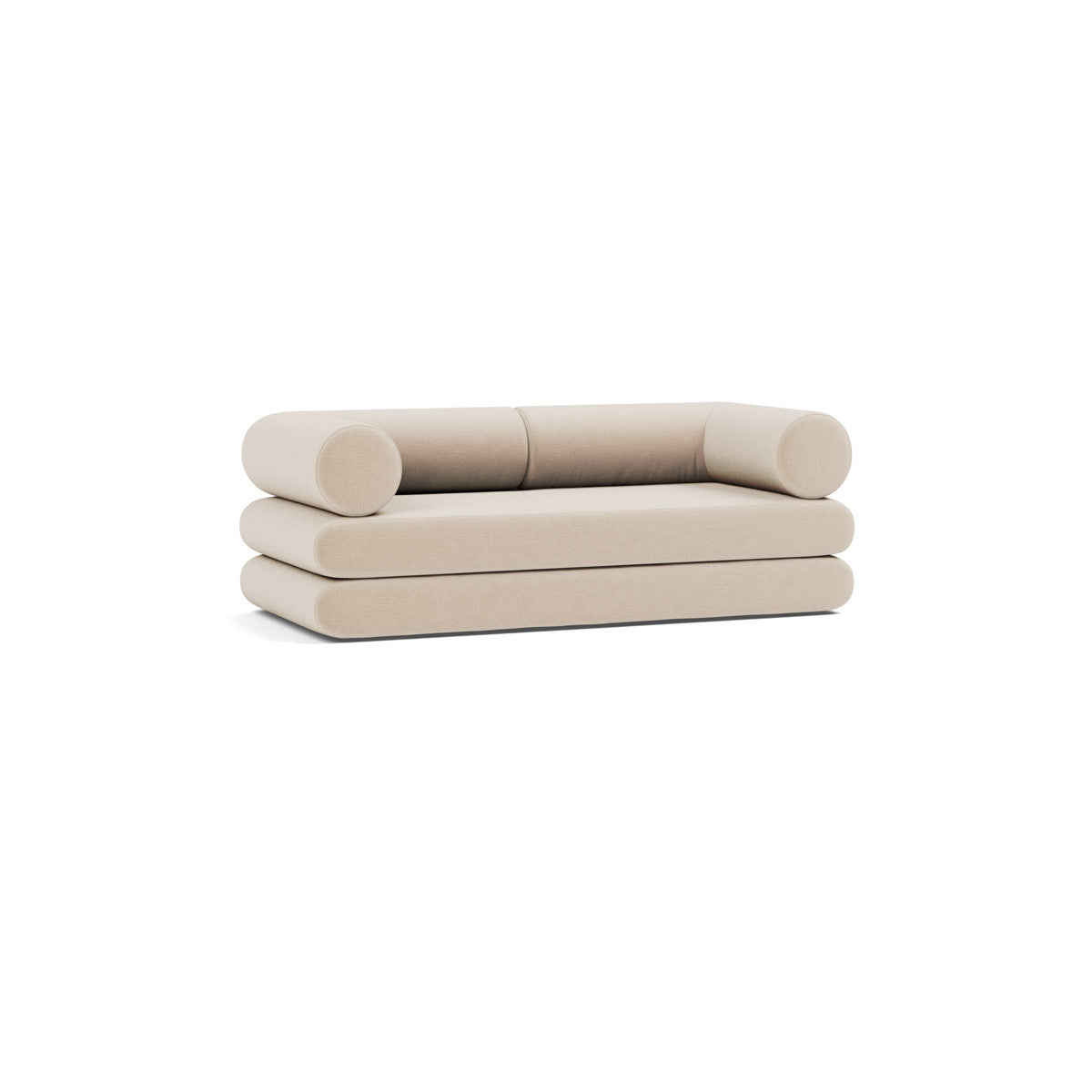 410 Esina Almond – Circlus Daybed L-formede Armhynder fra Innovation Living – som sofa fra Unique Beds, Home & Living