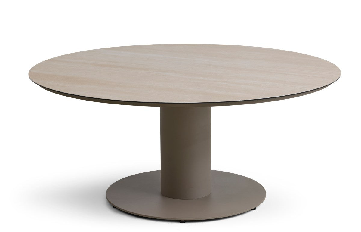 Cook Lavt Rundt Havebord i Aluminium med Hærdet Glasplade fra Unique Beds, Home & Living