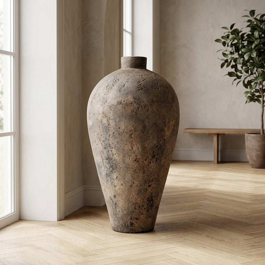 Corvo Dekorationskrukke i Brun Terracotta fra House Nordic | Ø40xH80 cm