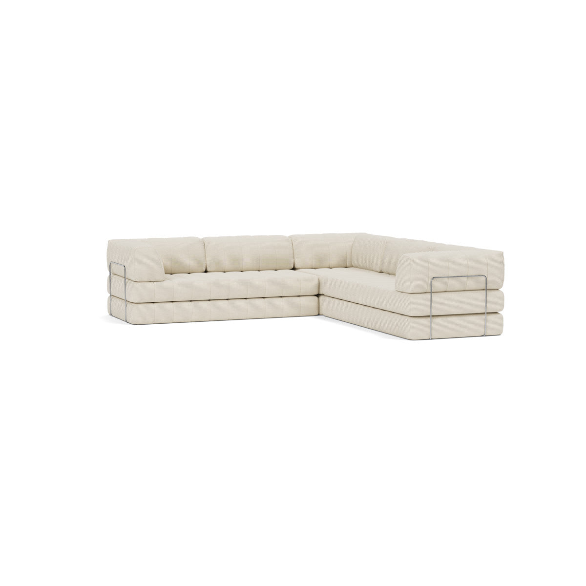 594 Corduroy Ivory – CozyPad Hjørnesovesofa – som sofa fra Unique Beds, Home & Living
