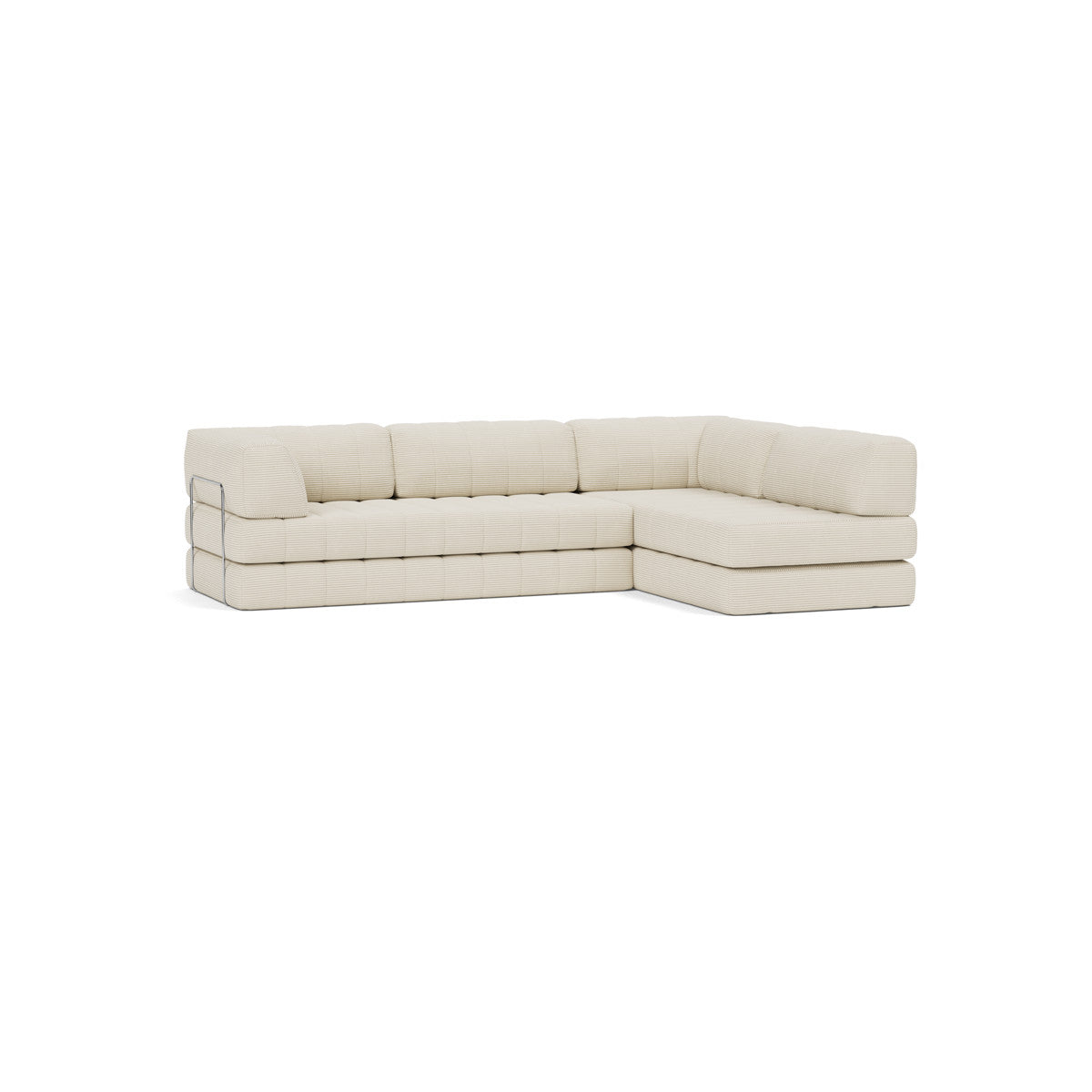 594 Corduroy Ivory – CozyPad L-Sovesofa – som sofa fra Unique Beds, Home & Living