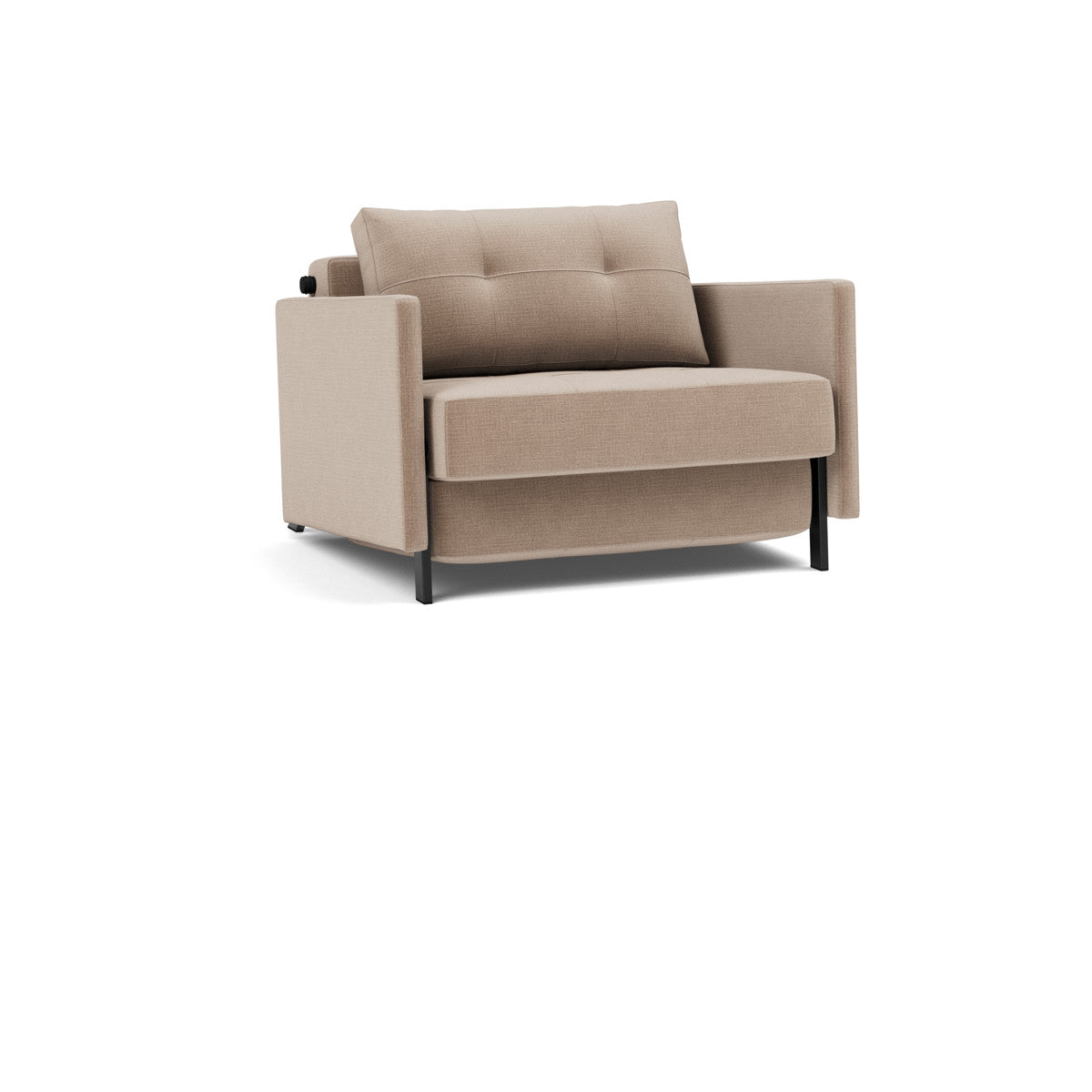 417 Esina Mocha – Cubed 90 Lænestol med Armlæn – som stol fra Unique Beds, Home & Living